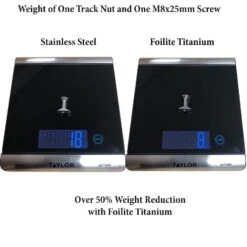 Foilite - M8 Titanium Hydrofoil Hardware Set - 4 Track Nuts And 4 M8 Screws Discounts Apply ! -WINDRIFT Sales Store foilite titanium m8 screw track nut set 5