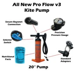 PKS Pro Flow V3 Large Kite & Wing Pump With PSI Meter 20" Discounts Apply ! -WINDRIFT Sales Store pks 2020 pro flow v3 pump 4
